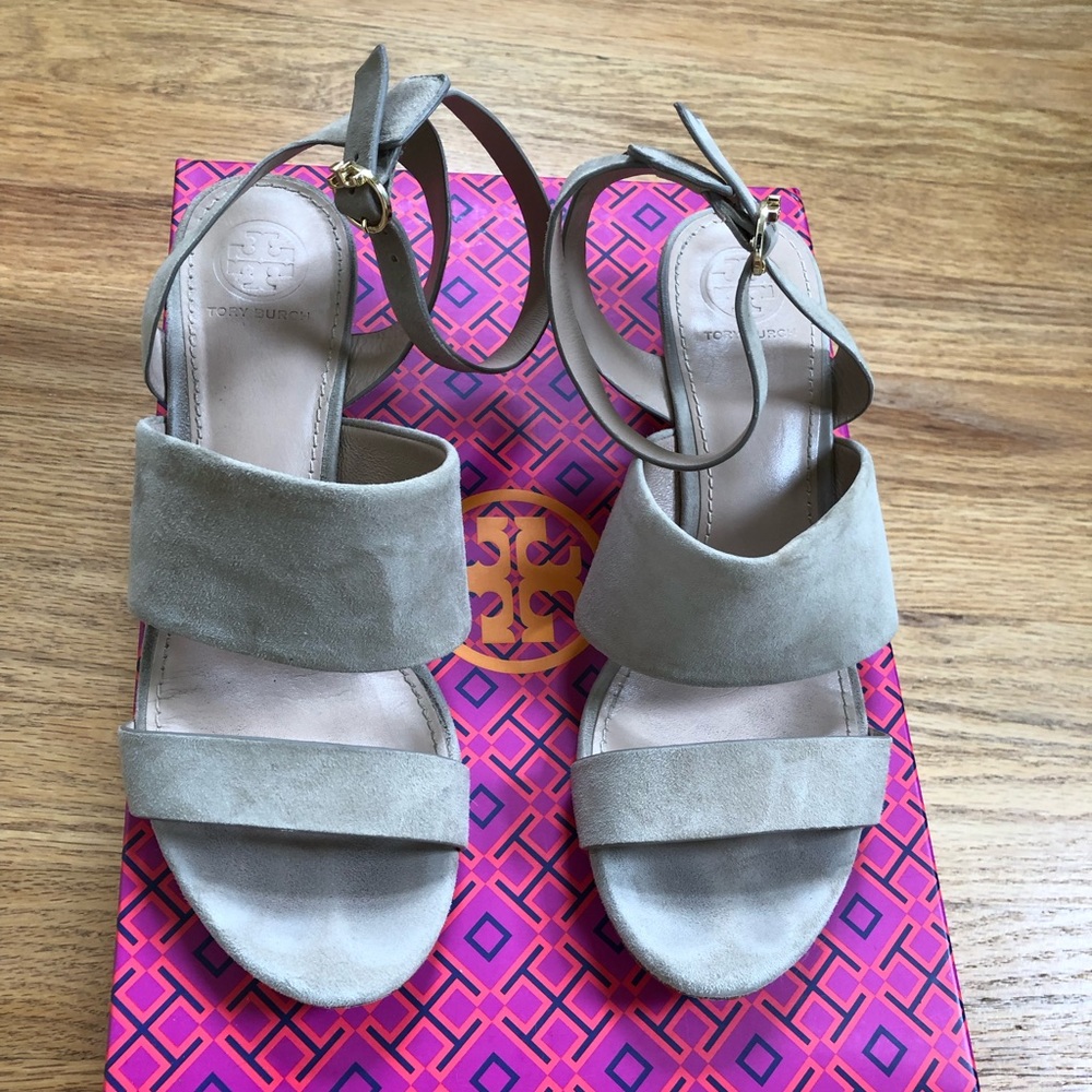 Tory Burch North 35MM Wedge Suede Sandal